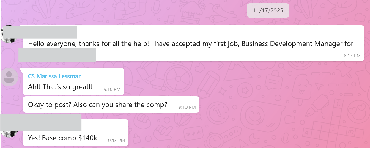 Laura landed a $140,000 Business Development Manager role with Elevated Technologies