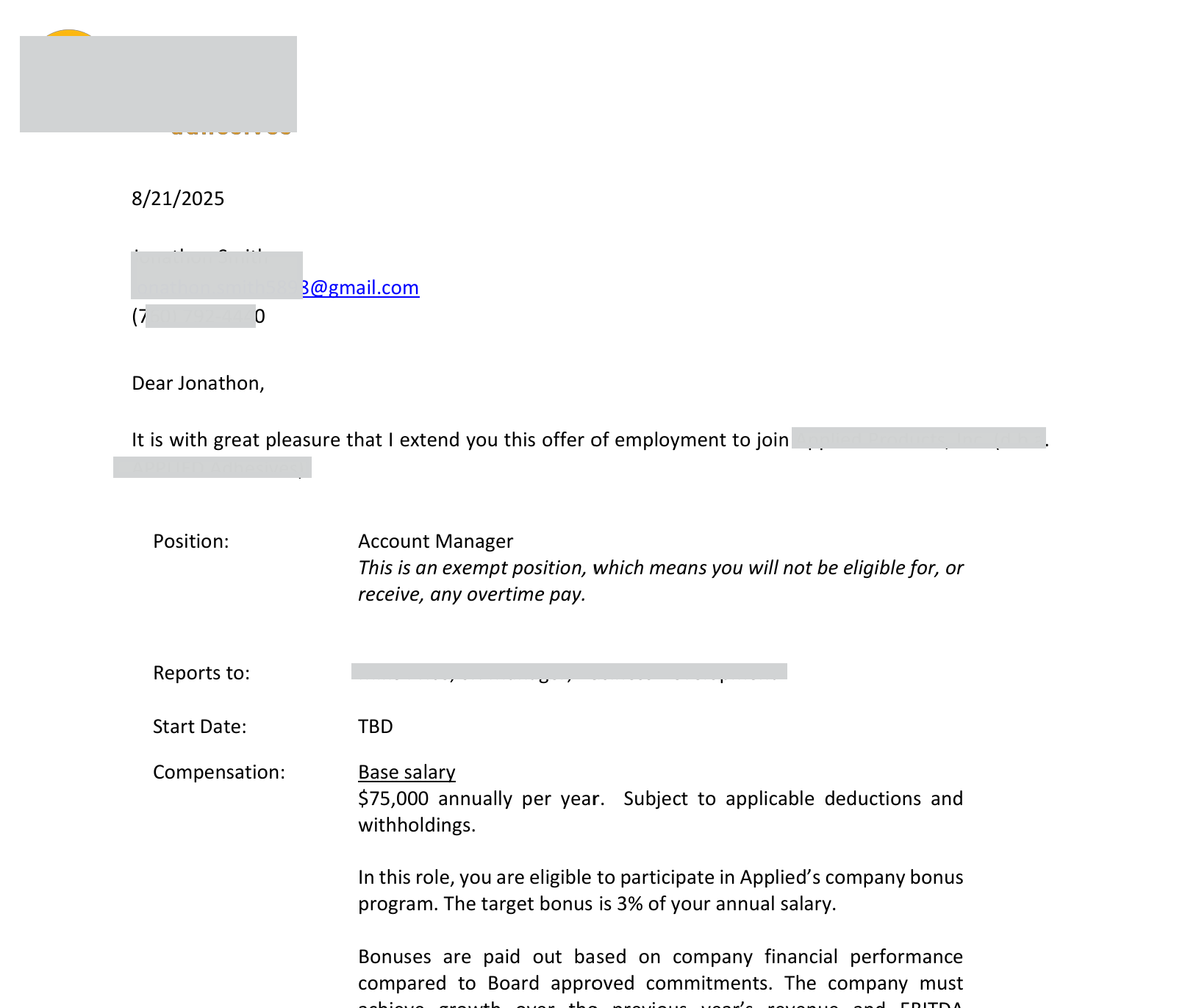 Jonathon landed a $230,000 Account Manager role with Elevated Technologies